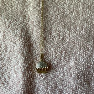Cute Diamond Cupcake Pendant Necklace